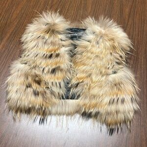 Adrienne Landau raccoon vest, size small